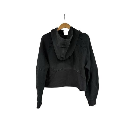 Lululemon Cropped Scuba Hoodie Pullover Sweatshirt Women’s Black M/L - Picture 3 of 5